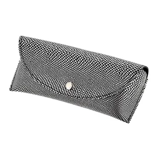 Etui na okulary imitacja skóry węża ET-129 srebrne/czarne - Akcesoria do okularów - miniaturka - grafika 1