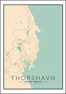 Plakaty - Galeria Plakatu, Plakat, Thorshavn Mapa Kolorowa, 29,7x42 cm - miniaturka - grafika 1