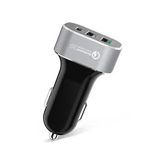 Crong Power Car Charger 45W - Ładowarka samochodowa USB-C Power Delivery + 2xUSB (aluminium) - Ładowarki do telefonów - miniaturka - grafika 5