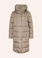 Płaszcze damskie - Lilienfels Płaszcz Pikowany Z Odpinaną Podpinką I Sztucznym Futrem beige - miniaturka - grafika 1