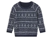 Swetry dla chłopców - lupilu® Sweter chłopięcy świąteczny (98 - 104, Granatowy/biały) - miniaturka - grafika 1