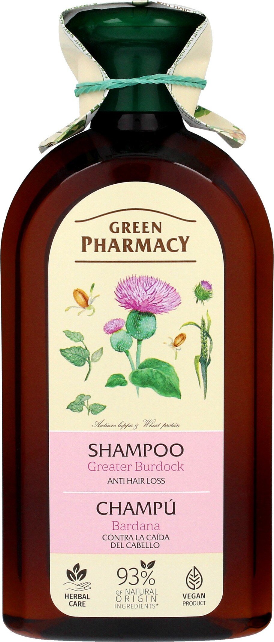 Green Pharmacy Szampon do każdego rodzaju włosów Łopian, 350 ml