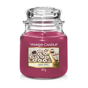 Yankee Candle Świeca Merry Berry, średni słoik (411g) 350 - Świece - miniaturka - grafika 1