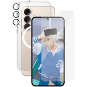 Etui i futerały do telefonów - PanzerGlass Etui ze szkłem na ekran i aparat CARE by Flagship 3in1 do Galaxy S25 Plus, przezroczyste - miniaturka - grafika 1