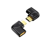 Złącza, przejściówki, adaptery - Unitek A1047ABK03 Kątowy Płaski 8K HDMI 90 i 270 stopni - miniaturka - grafika 1