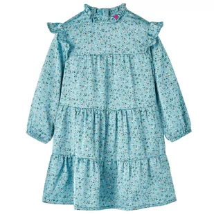 Sukienka dziecięca z długimi rękawami, niebieska, 140 - Moda i Uroda OUTLET - miniaturka - grafika 1