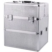 Akcesoria do paznokci - Kuferek kosmetyczny SUNONE XL 14921 Srebrny - miniaturka - grafika 1