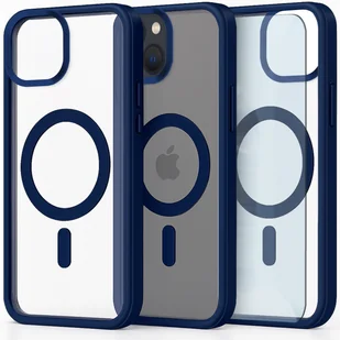 Etui do Apple iPhone 15 Do Magsafe, Przezroczyste, Granatowe Szkło 9H - Etui i futerały do telefonów - miniaturka - grafika 1