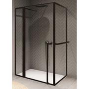 Kabiny prysznicowe - Riho Lucid GD203 kabina prysznicowa 120x80 cm prostokątna czarny mat/szkło przezroczyste G005019121 - miniaturka - grafika 1