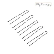 Pozostałe akcesoria fryzjerskie - Kokówki fryzjerskie do włosów E-65 300 szt. 5 cm czarne - miniaturka - grafika 1