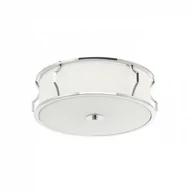 Lampy sufitowe - Orlicki Design LAMPA sufitowa Pirelo PL Cromo klasyczna OPRAWA okrągły plafon abażurowy biały chrom Pirelo PL Cromo - miniaturka - grafika 1