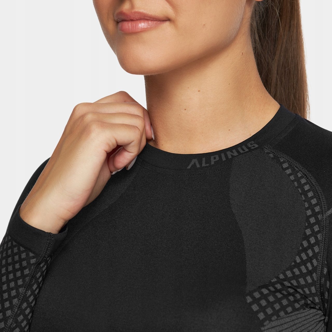 Alpinus ML Bielizna termoaktywna damska Alpinus Active Base Layer Set czarno-szara GT43253