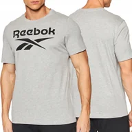 Koszulki męskie - Reebok t-shirt koszulka męska szara bawełna Big Logo Tee HD4219 L - miniaturka - grafika 1