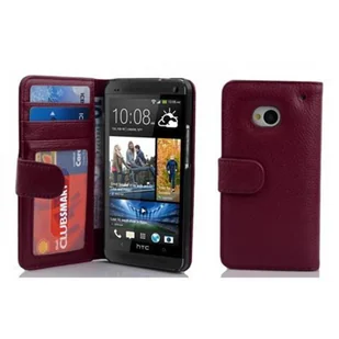 Etui Cadorabo do HTC ONE M7 (1. gen.) w kolorze BORDEAUX LILA Etui na telefon komórkowy z magnetycznym zamknięciem i 3 miejscami na karty Etui Etui ochronne Etui z klapką w stylu książki - Etui i futerały do telefonów - miniaturka - grafika 1