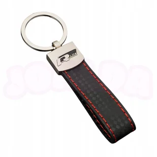 BRELOK smycz DO KLUCZY logo VW VOLKSWAGEN R LINE elegancki czarny - Akcesoria motoryzacyjne - miniaturka - grafika 1