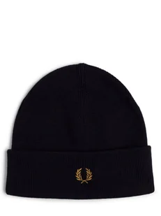 Fred Perry Czapka męska Mężczyźni Bawełna niebieski jednolity, ONE SIZE - Czapki męskie - miniaturka - grafika 1