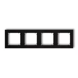 Karlik Ramka poczwórna uniwersalna MINI 12MR-4 czarny 12MR-4 - Klawisze i ramki - miniaturka - grafika 1