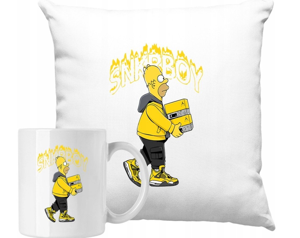 ZESTAW PODUSZKA + KUBEK Simpsons Drill Snkbboy Pomysł Na Prezent +IMIĘ