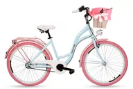 Rowery - Goetze, Rower Miejski Style 26" 3 Biegi Błękitno Różowy, Kosz - miniaturka - grafika 1