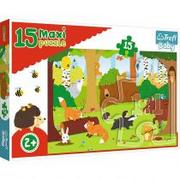 Układanki dla dzieci - Trefl Puzzle Baby 15 elementów Maxi Zwierzęta w lesie DARMOWA DOSTAWA OD 199 ZŁ! GXP-645243 - miniaturka - grafika 1