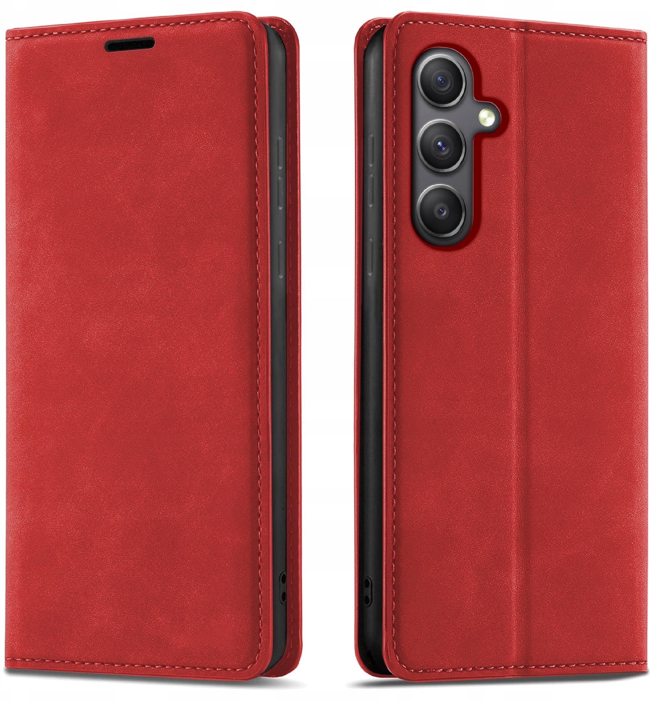 krainaGSM Etui Z Klapką Do Samsung A54 5G Zamykane Magnetyczne Skórzane + Szkło 9H