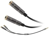 Adaptery i przejściówki - HQ Adapter wt.Jack 3.5 4polowy-2xJack 3.5 stereo - miniaturka - grafika 1
