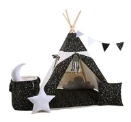Namioty i tipi dla dzieci - Namiot tipi dla dzieci, bawełna, mega zestaw, nocne niebo - miniaturka - grafika 1