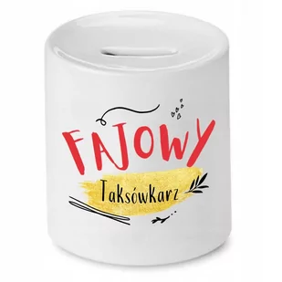 SKARBONKA DLA TAKSÓWKARZA FAJOWY TAKSÓWKARZ z Nadrukiem ze Zdjęciem - Skarbonki - miniaturka - grafika 1