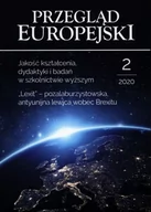 Czasopisma - Przegląd Europejski 2/2020. Jakość kształcenia, dydaktyki i badań w szkolnictwie wyższym. "Lexit" - pozalaburzystowska, antyunijna lewica - książka - miniaturka - grafika 1