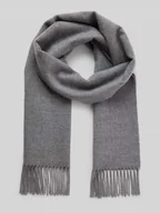 Apaszki i szaliki męskie - Szal wełniany z frędzlami - miniaturka - grafika 1