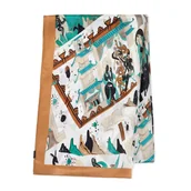 Apaszki i szaliki męskie - Damski szal jedwabny wzorzysty - miniaturka - grafika 1