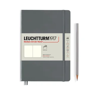 Notatnik Leuchtturm1917 Medium A5, miękka oprawa, gładki, antracytowy - Notesy i bloczki - miniaturka - grafika 1