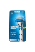 Maszynki do golenia i wkłady - Gillette Mach 3 Turbo, Maszynka + 2 Wkłady - miniaturka - grafika 1