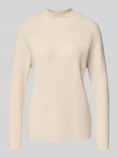 Sweter z dzianiny z prążkowanymi wykończeniami model ‘KANITA’ - Swetry damskie - miniaturka - grafika 1