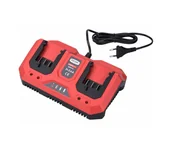 Ładowarki i akumulatory - Extol Premium - Podwójna ładowarka akumulatorów 2x2,4A 230V - miniaturka - grafika 1