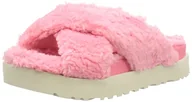 Kapcie damskie - UGG Fuzz Sugar Cross Slide, Kapcie Damskie, Różowa Jasmine, 39 EU - miniaturka - grafika 1