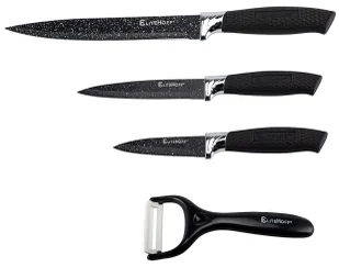 3 sztuki noży ze stali nierdzewnej z ceramiczną obieraczką W3-F94 - Noże 3 sztuki noży ze stali nierdzewnej z ceramiczną obieraczką W3-F94 - Noże - miniaturka - grafika 1