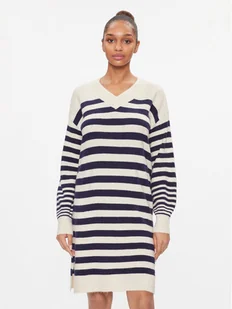 Vero Moda Sukienka dzianinowa 10291350 Beżowy Loose Fit - Sukienki - miniaturka - grafika 1