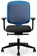 Fotele i krzesła biurowe - Giroflex 434 niebieski fotel obrotowy - miniaturka - grafika 1