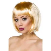 Dodatki do strojów karnawałowych - Kraszek Peruka blond z grzywką - 1 szt. EKGM059 - miniaturka - grafika 1