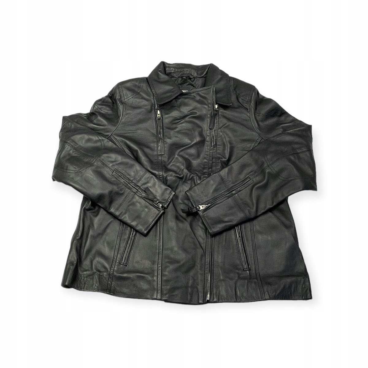Skórzana kurtka damska ramoneska Real Leather 2XL