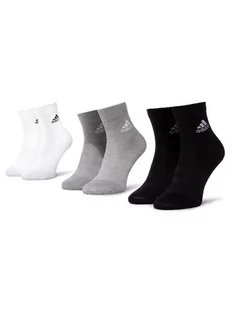 Adidas Zestaw 3 par niskich skarpet unisex Ligth Crew 3Pp DZ9392 Czarny - Skarpetki męskie - miniaturka - grafika 1