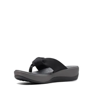 Clarks Klapki damskie Arla Glison, Czarna tkanina, 36 EU - Klapki i japonki damskie - miniaturka - grafika 1