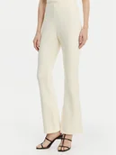 Spodnie damskie - Calvin Klein Spodnie materiałowe LV044B223G Beżowy Flare Fit - miniaturka - grafika 1