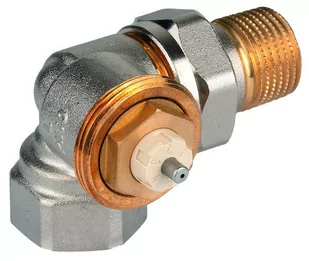 Zawór termostatyczny, narożny lewy, wkładka SX, 1/2", gwint wewnętrzny, złączka do grzejnika z uszczelnieniem metal-metal - Zawory i kraniki - miniaturka - grafika 1