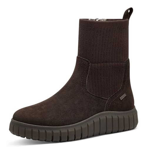 Tamaris Comfort damskie buty Chelsea z podszewką Duo-Tex, modne kozaki, Mocca Suede, 38 EU, Mocca Suede, 38 EU