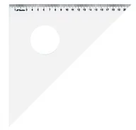 Linijki, ekierki - Leniar Ekierka z podcięciem plexi 45/50cm 10050 - miniaturka - grafika 1