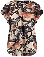 Bluzki damskie - Gerry Weber Damska bluzka 160019-31505, ecru/biały/czarny nadruk, 46, Ecru/biały/czarny nadruk, 46 - miniaturka - grafika 1