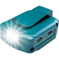 Latarki - Makita 14-18v Akumulator litowo-jonowy Źródło zasilania Ładowarka USB do telefonu - Podwójne porty USB, port 12 V DC, latarka LED 3 W - miniaturka - grafika 1