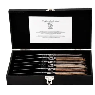 Laguiole Luxury Line Noże do Steków Mixed Wood - Noże kuchenne - miniaturka - grafika 3